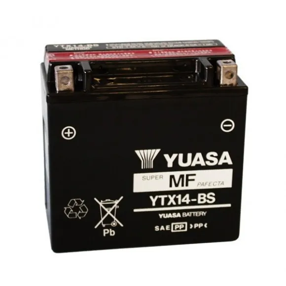 Motorcycle battery 12v/12.6ah yuasa ytx14-bs sealed with acid acid 065129 - 1 Motorcycle battery 12v/12.6ah yuasa ytx14-bs sealed with acid acid 065129 - 1