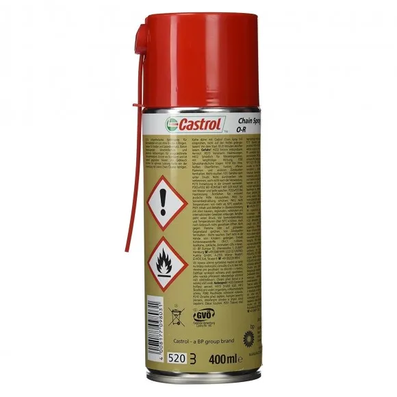 Quick Spray Lubricant Synthetic Motorcycle Chain O-ring/X-Ring Castrol Spray O-R - 2