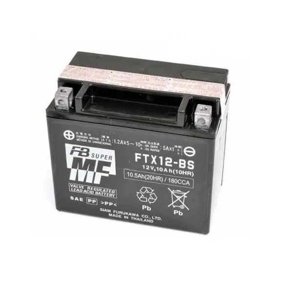 12V/10AH motorcycle/scooter battery with Furukawa FTX12-BS kit acid - 1 12V/10AH motorcycle/scooter battery with Furukawa FTX12-BS kit acid - 1