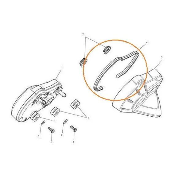 Junta T2302091 para TRIUMPH CUBIERTA DEL SISTEMA DE TRIPLE ALECHO - 2