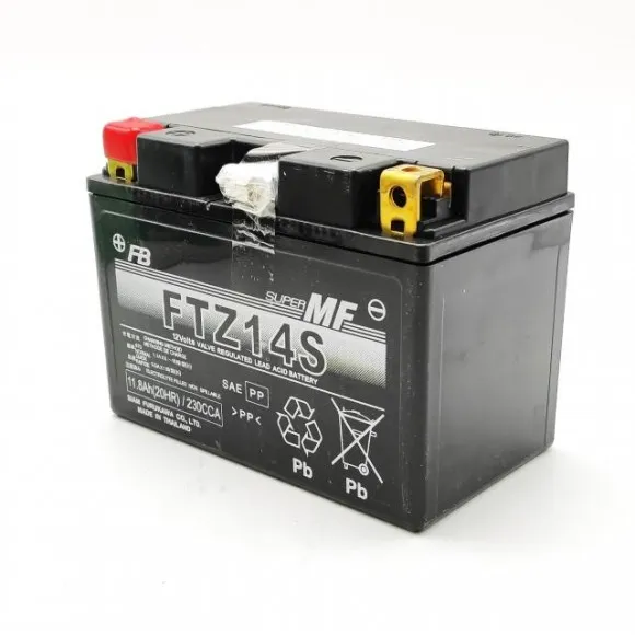 Batteria moto 12v/11,6 ah - Furukawa ftz14s, sigillata attivata factory sealed - 1 Batteria moto 12v/11,6 ah - Furukawa ftz14s, sigillata attivata factory sealed - 1