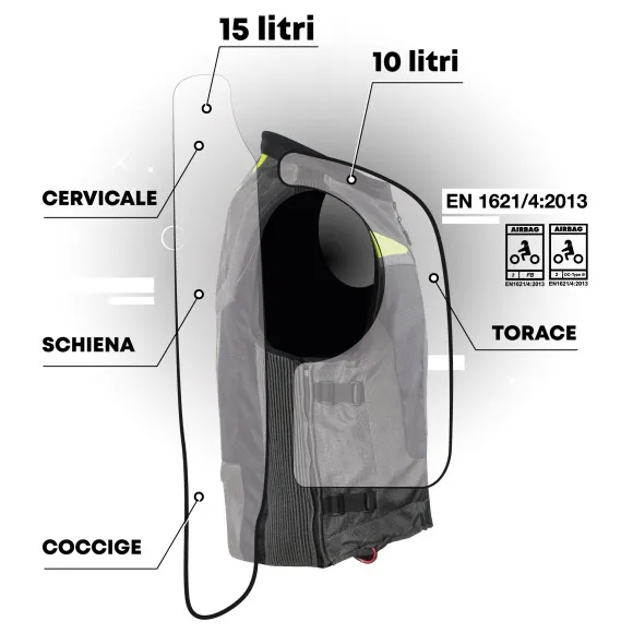 Gilet Airbag Unisexe Motoairbag MAB M1 Noir D4047 - 2 Gilet Airbag Unisexe Motoairbag MAB M1 Noir D4047 - 2