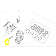 Front brake caliper pin, original Triumph spare part T2020326 - 3