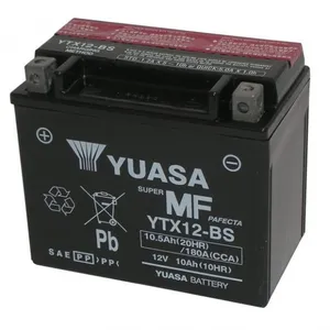 Batteria moto 12v/10.5ah  Yuasa ytx12-bs con acido a corredo 0651090
