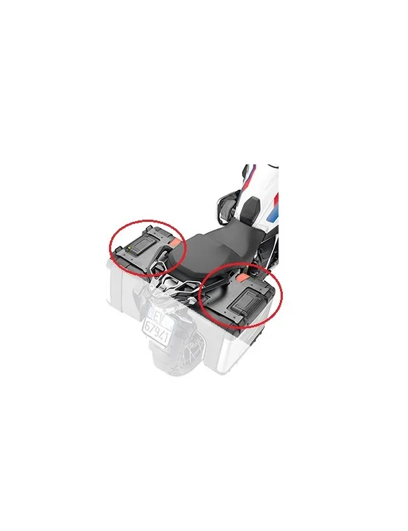 Paar Stahlfüße, schwarz, Givi S375 für Originalkoffer, Bmw R 1250 GS, R 1200 GS