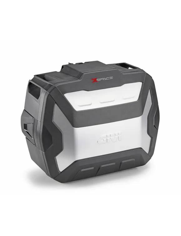 Maleta expandible Monokey Givi XP01AAA XSpace negra con sobretapa de aluminio